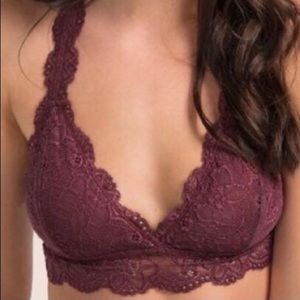 Francesca’s Burgundy Lace Bralette